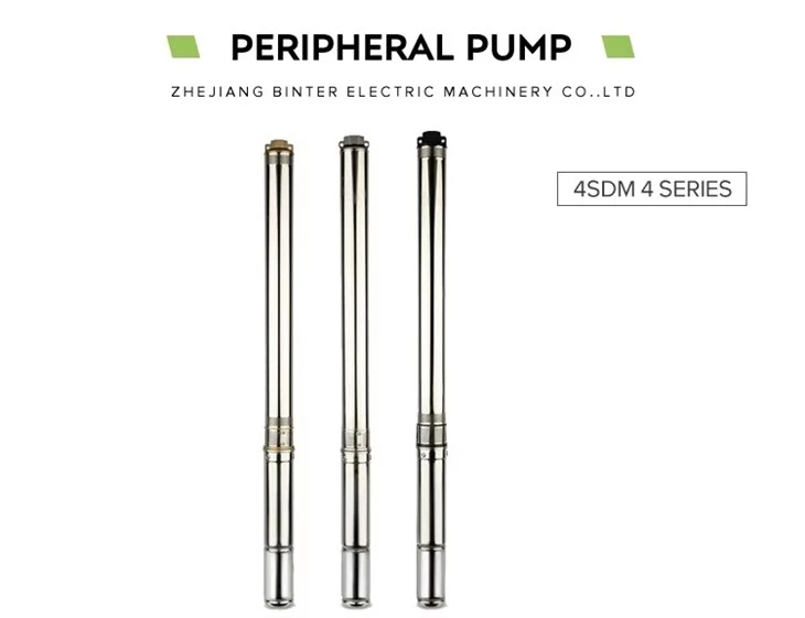 750W 4" উচ্চ মানের 1hp গভীর কূপ নিমজ্জিত জল পাম্প সেচ এবং কৃষি একক পর্যায় 220 240V 50Hz উচ্চ প্রবাহ