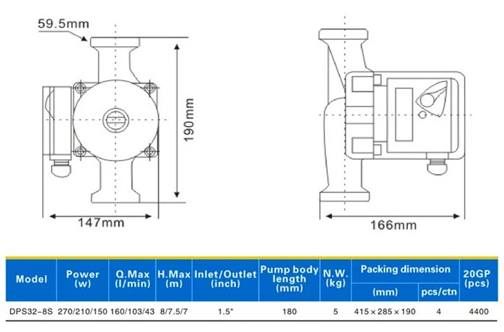 Dps32-8s Three Speed Grandfar Circulation Pump Dps32-8s Three Speed Grandfar Circulation Pump