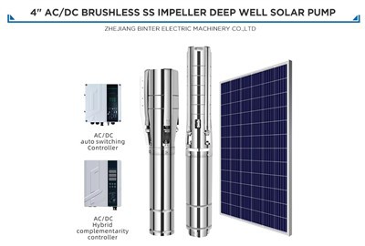 উচ্চ চাপ 60m Ac Dc সাবমারসিবল বোর হোল গভীর ওয়েল পাম্প
